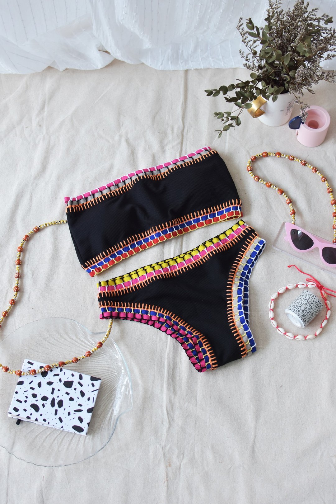Black crochet bikini - 女装泳衣/比基尼 - 其他材质 黑色