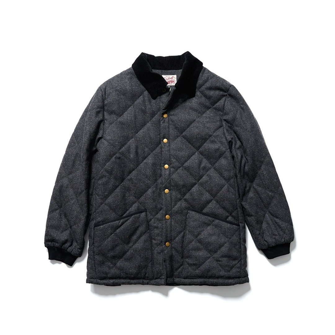 Quilted Hunting Jacket - 深灰 Dark Gray - 男装外套 - 聚酯纤维 