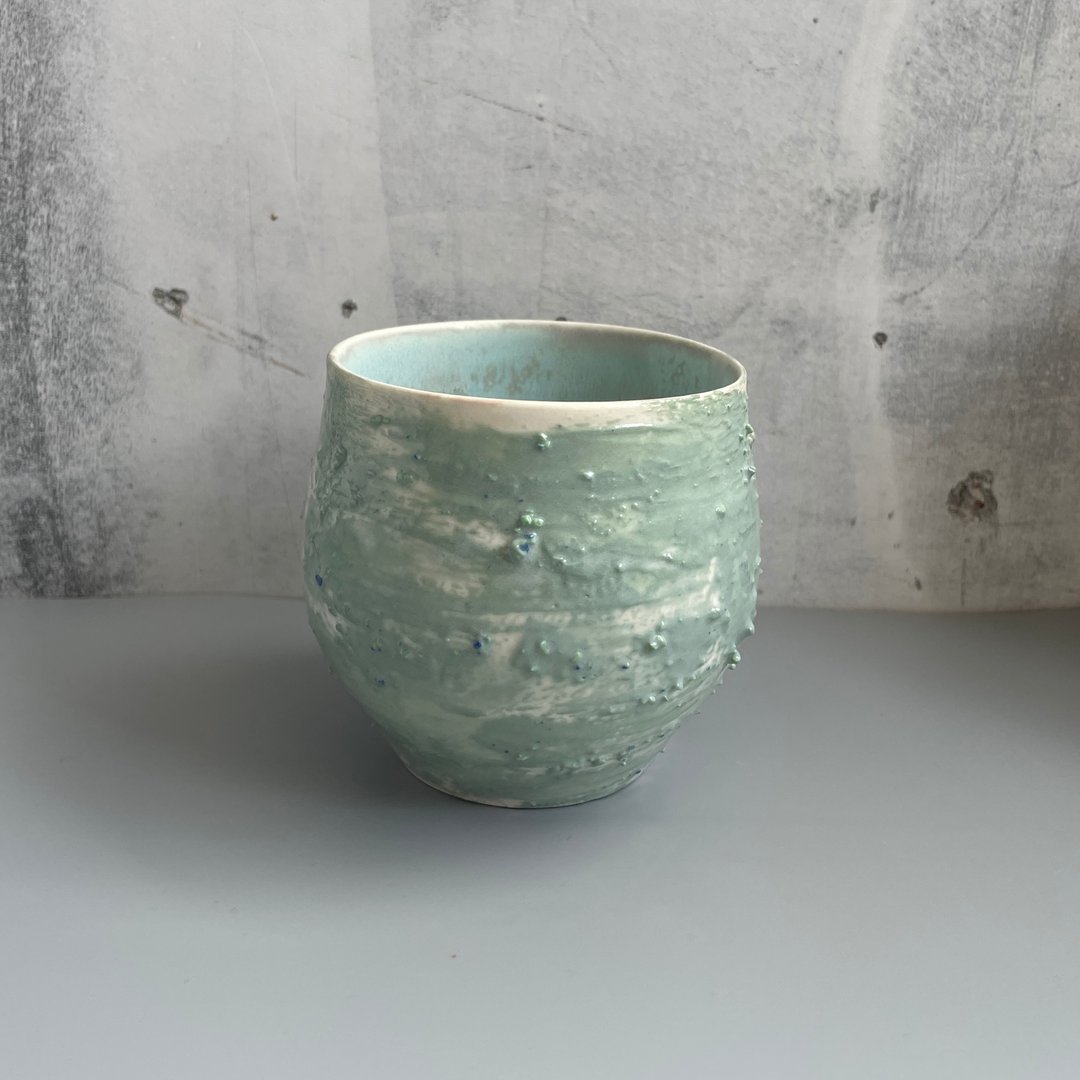 @studio_florero 夏至的青苔 小花瓶 - 花瓶/陶器 - 陶 蓝色