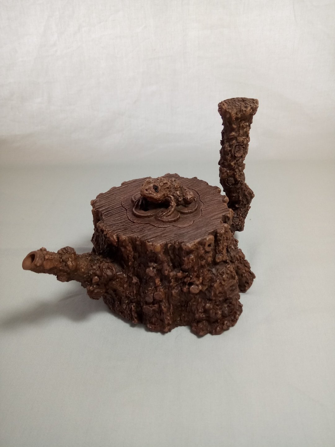 飞天瘤花 手捏壶 - 茶具/茶杯 - 陶 咖啡色