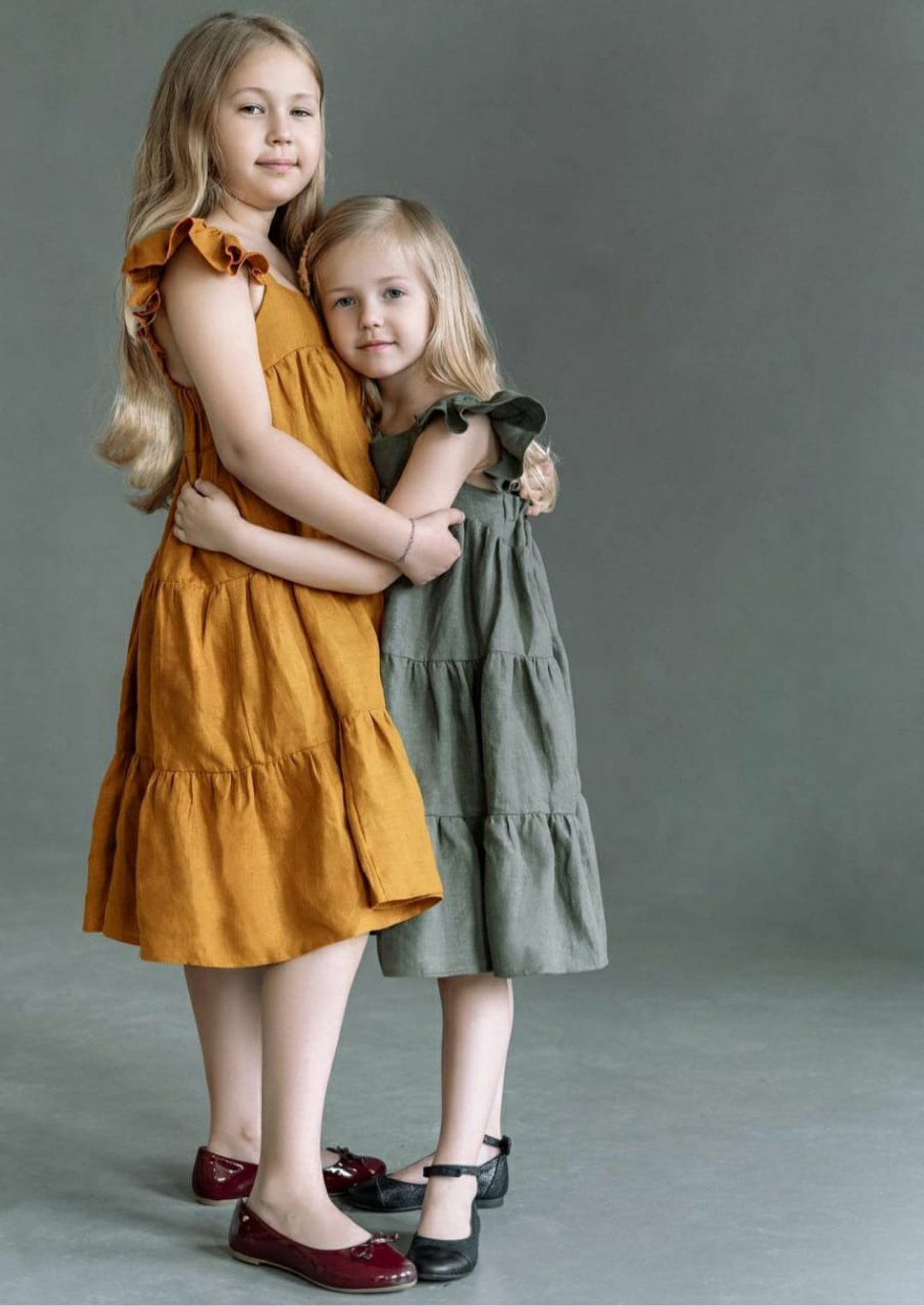 Natural linen boho dress, dress for girl, Easter baby dress, summer baby  dress - 童装礼服/连衣裙 - 棉．麻 多色