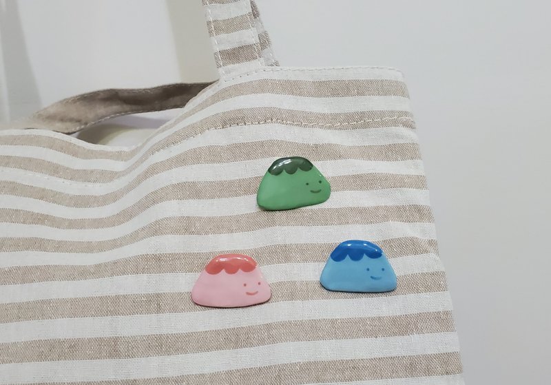 微笑小山   陶瓷别针 - 胸针 - 陶 绿色