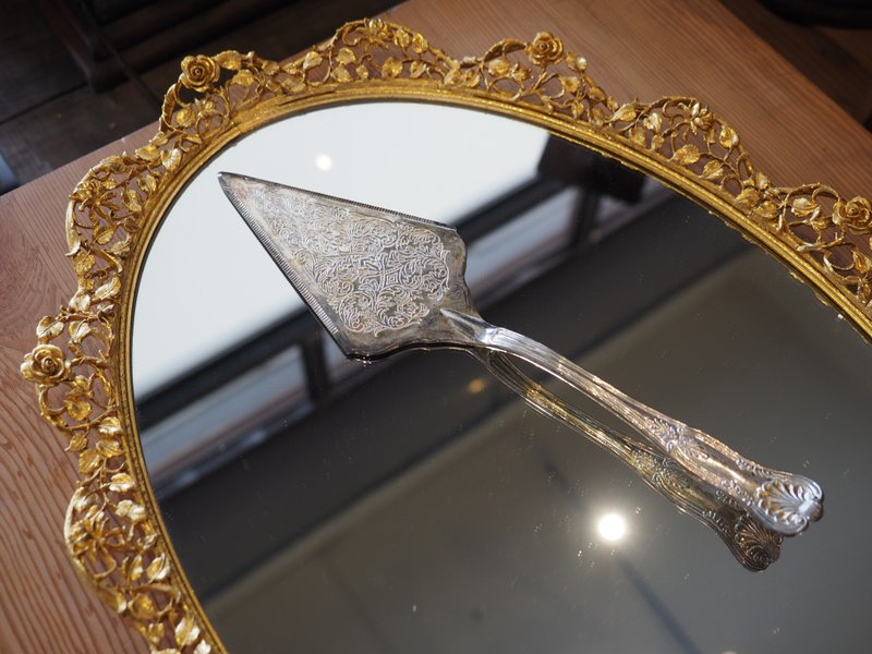 英国早期镀银蛋糕刀/派刀 - 餐刀/叉/匙组合 - 其他金属 银色