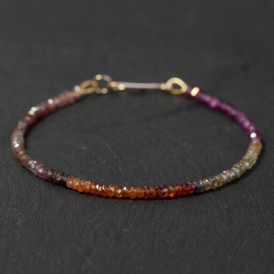 【Tundra sapphire】Multi Color Garnet Bracelet - 手链/手环 - 宝石 多色