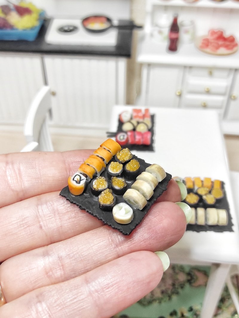 Japanese, mini food for dollhouse, handmade, miniature, diorama, 1 12 scale - 玩具/玩偶 - 粘土 多色