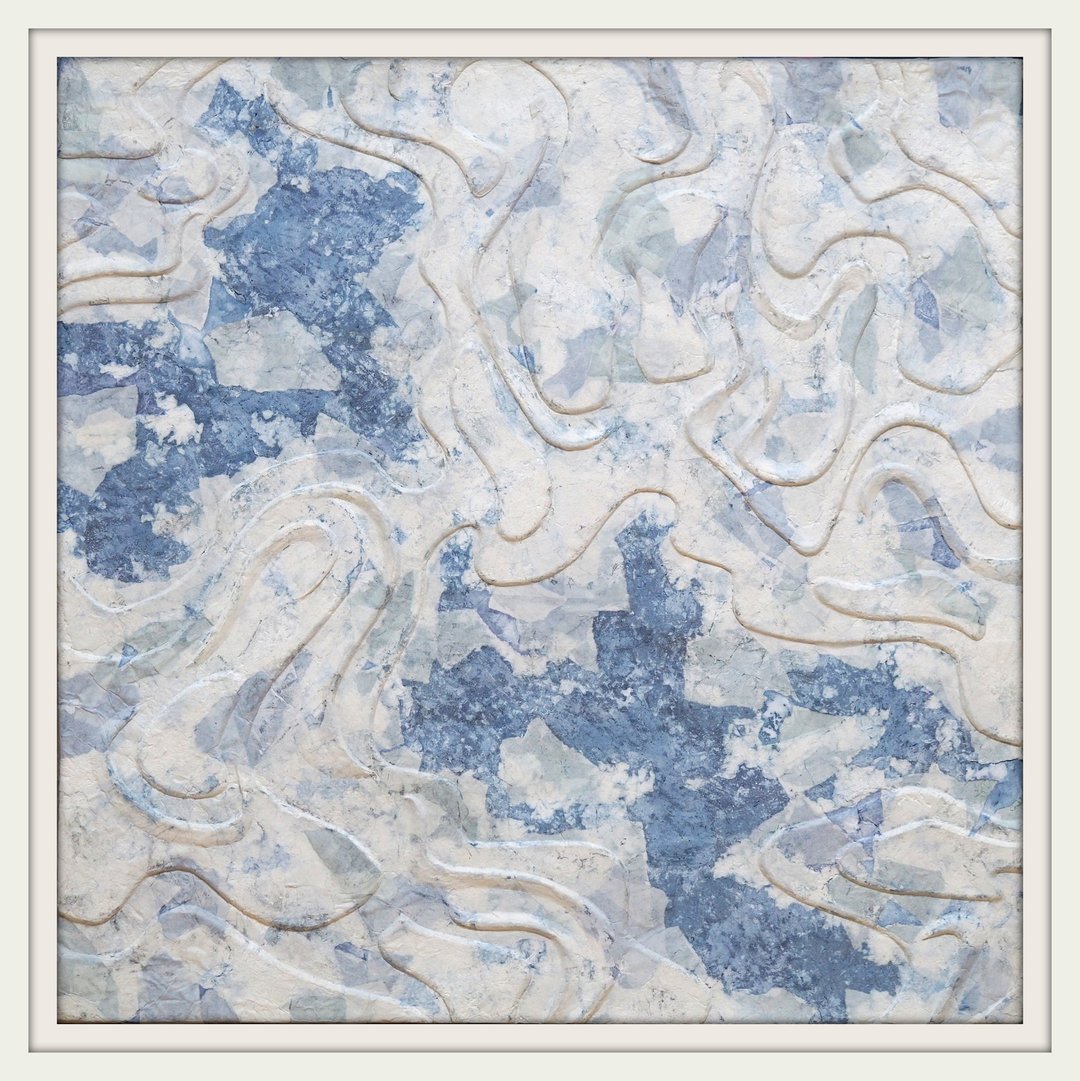 冰貌/之一 世界观系列  画作型立体浮雕 雕塑艺术品原作 YUN 芸云 - 海报/装饰画/版画 - 纸 蓝色