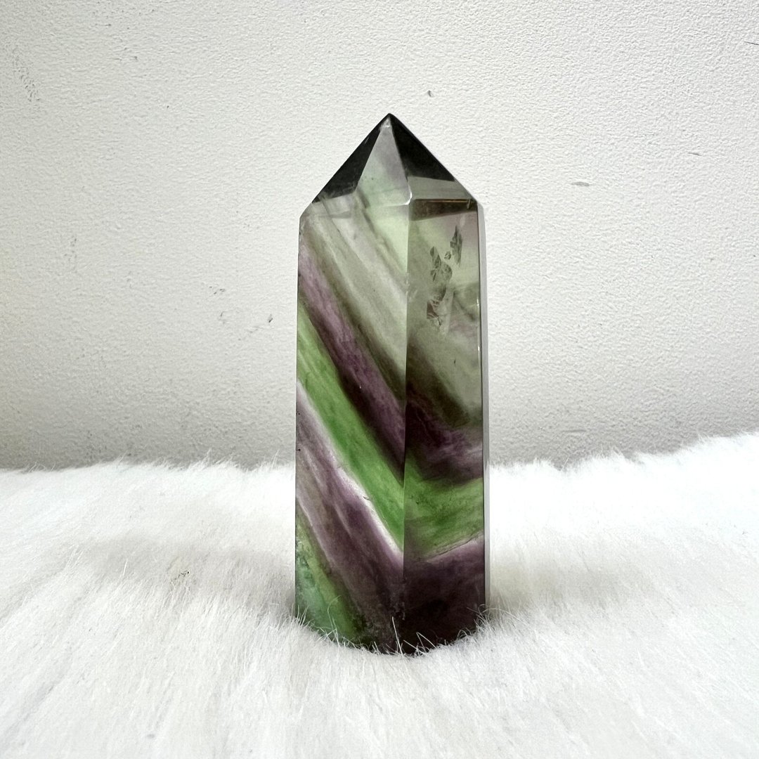 彩萤石柱 | 水晶 | 水晶柱 | 水晶摆件 - 摆饰 - 水晶 多色