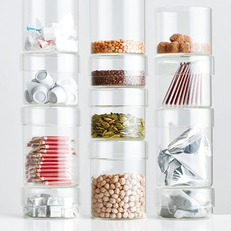 #绝版清仓 日本KINTO SCHALE 玻璃收纳罐 / 共3款 - 收纳用品 - 玻璃 透明