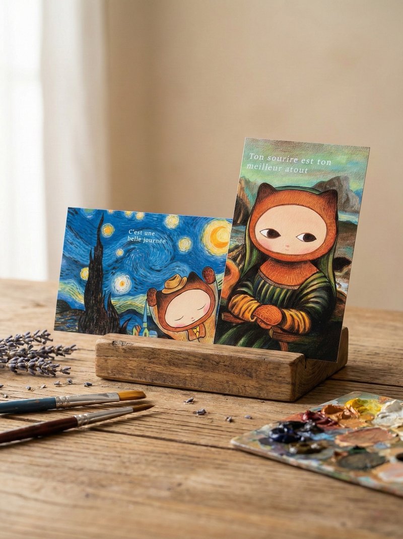 世界名画系列明信片 - 卡片/明信片 - 纸 多色