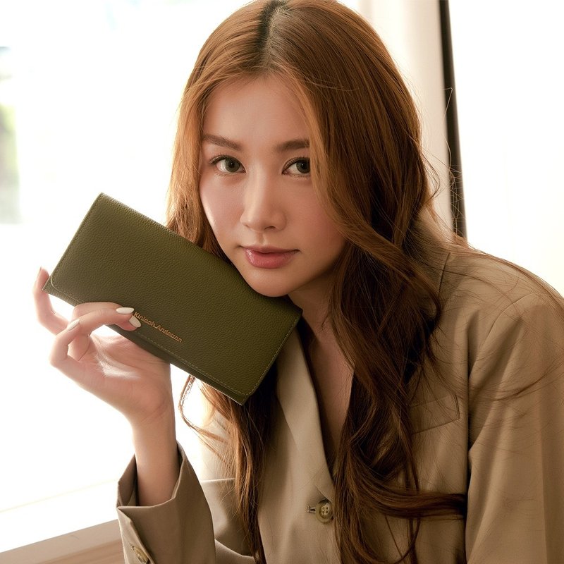 【Kinloch Anderson】Gladys 牛皮翻盖长夹-抹茶绿 - 皮夹/钱包 - 真皮 绿色