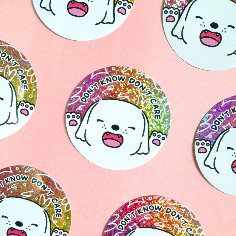 压克力贴纸 - Don't Know Don't Care - 贴纸 - 防水材质 