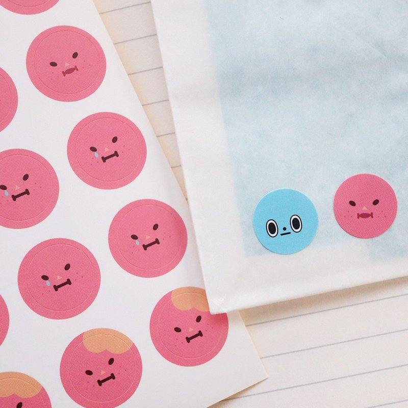 wanggooma 表情贴纸 - 贴纸 - 纸 粉红色