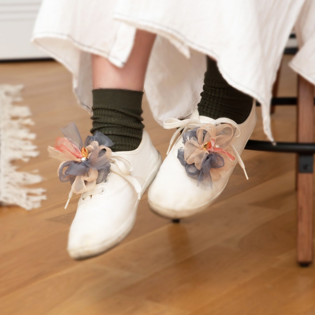 Colorful blooming shoe clip || basic - 鞋垫/周边 - 聚酯纤维 卡其色