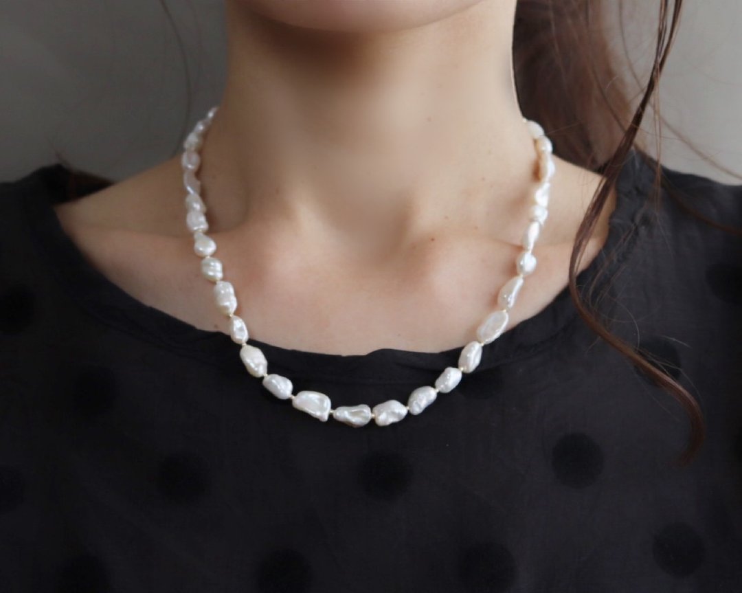 baroque pearl necklace - 项链 - 珍珠 白色