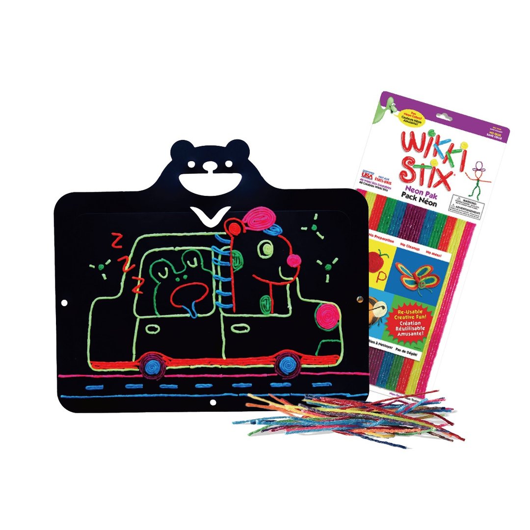 【成堡国际】美国 Wikki Stix 萤光色蜡绳黑熊组 威奇思 彩色蜡绳 - 玩具/玩偶 - 蜡 