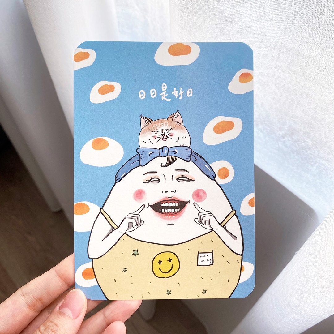日日是好日 明信片 - 卡片/明信片 - 纸 蓝色