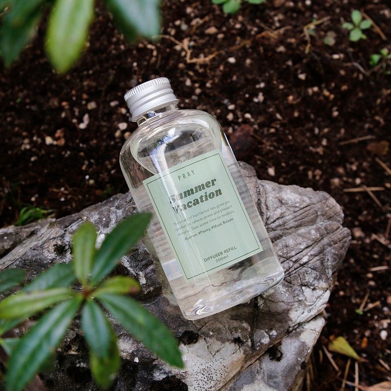 【韩国 PRAY】芦苇扩香液补充瓶- 釜山夏日 /200ml - 香薰/精油/线香 - 塑料 绿色