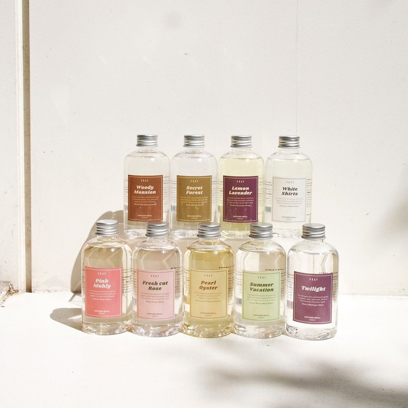 【韩国 PRAY】芦苇扩香液补充瓶- 9种香味可选/200ml - 香薰/精油/线香 - 塑料 多色