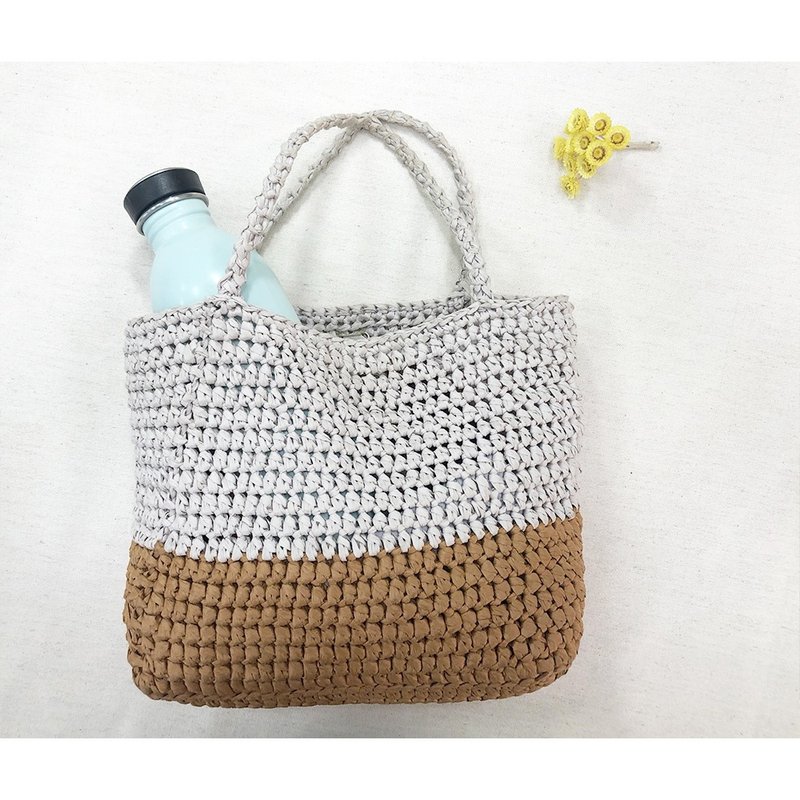 菜奇阿好朋友 纸线编织包/提袋 - 手提包/手提袋 - 纸 多色