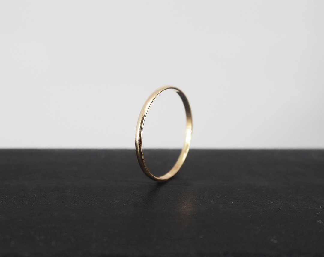 No.251.2 SILK THREAD RING 金丝线戒 (光面) - 14K GF - 戒指 - 其他金属 金色