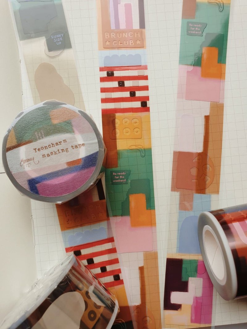 雾面PET胶带 早晨仪式 附离型纸 - 纸胶带 - 纸 绿色