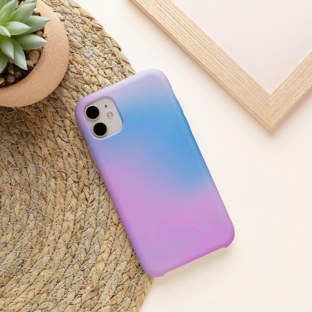 客制手机壳 iPhone 14 13 Pro Matte 粉彩液体渐变6 10 粉色 蓝色 - 手机壳/手机套 - 塑料 多色