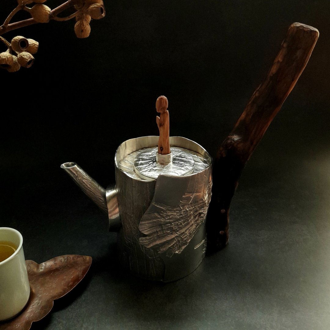 侘寂之美-手制纯锡壶【先觉】 - 茶具/茶杯 - 其他金属 银色