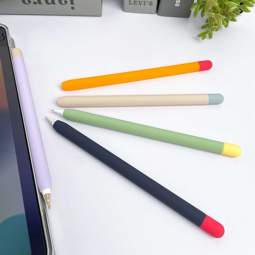 赠双色笔盖 | Apple Pencil 2代/Pro 超薄硅胶保护套 - 撞色款 - 其他 - 硅胶 多色