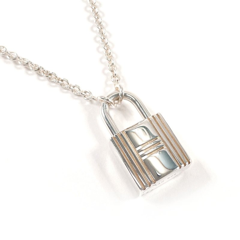 【日本直送 中古美品】爱马仕 HERMES 项链 坠饰 锁头 凯莉 银 925 古着 配件 经抛光处理 - 项链 - 纯银 银色