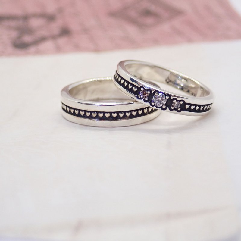 【比法一生】纯银情侣对戒—满溢  纯银925手作饰品 - 对戒 - 银 银色