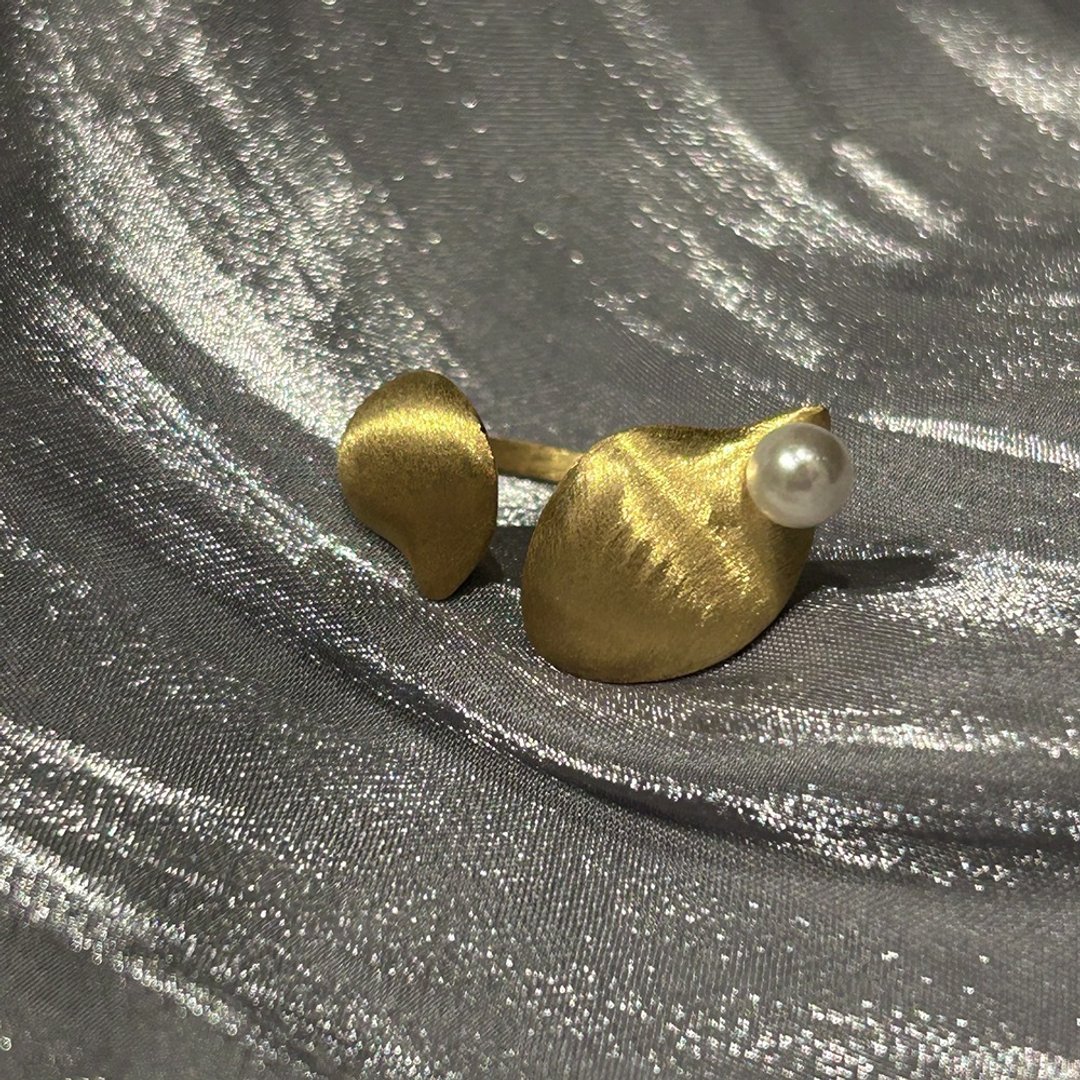 朦胧之境指间戒-金 - 戒指 - 纯银 金色