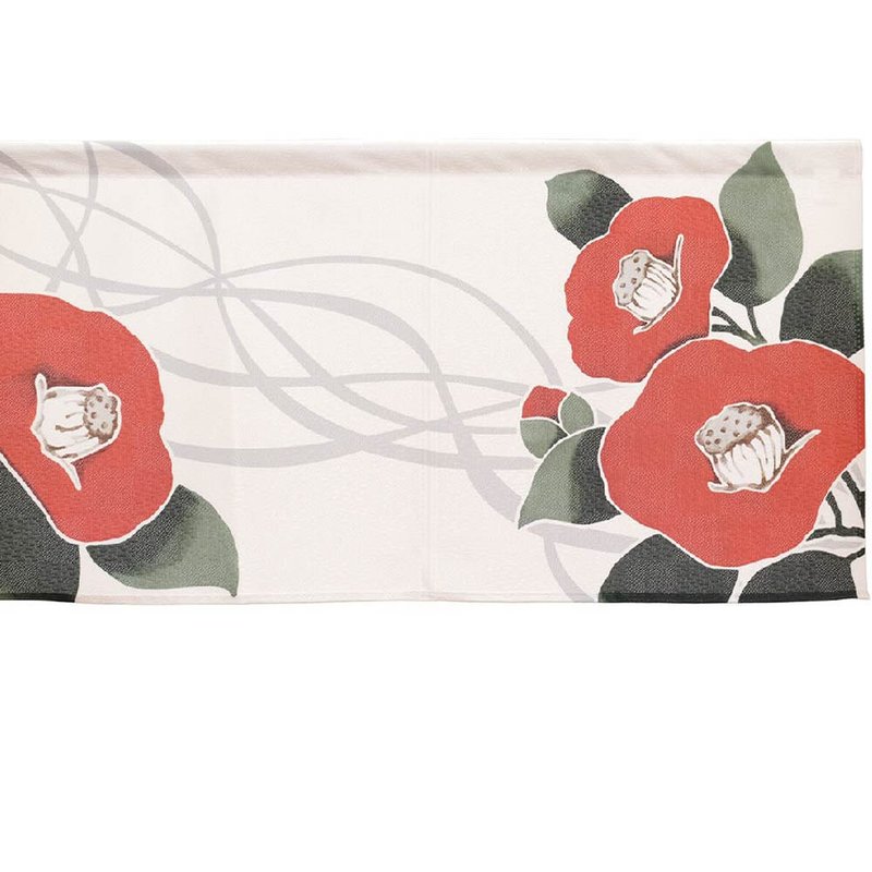 日本制コスモ短门帘山茶花-白 - 门帘/门牌 - 其他人造纤维 