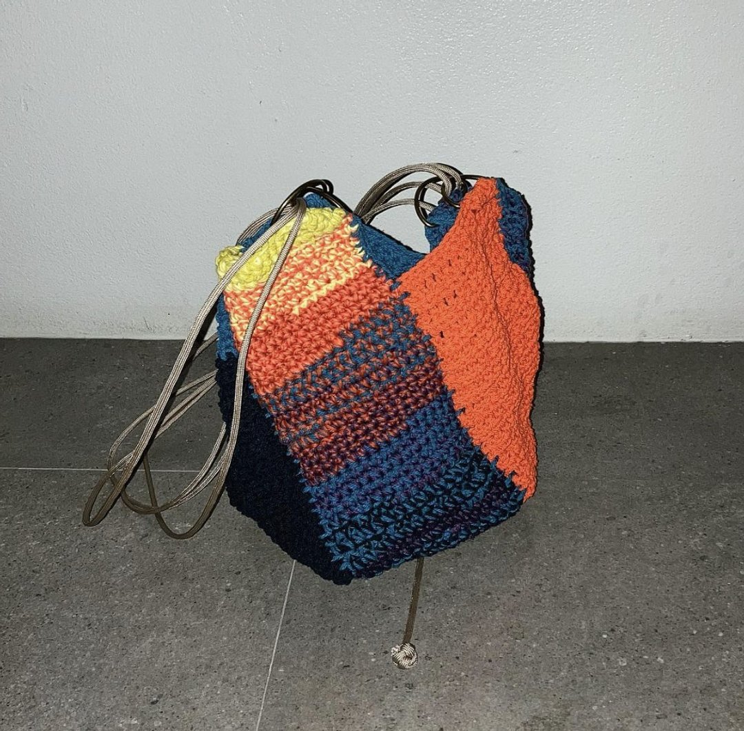 Mini Windmill Tote / Sunset - 手提包/手提袋 - 棉．麻 橘色