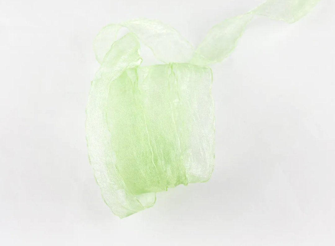 卷边薄光网纱22mm 50码/日本限定色 千草薄荷色/Outlet - 包装材料 - 聚酯纤维 绿色