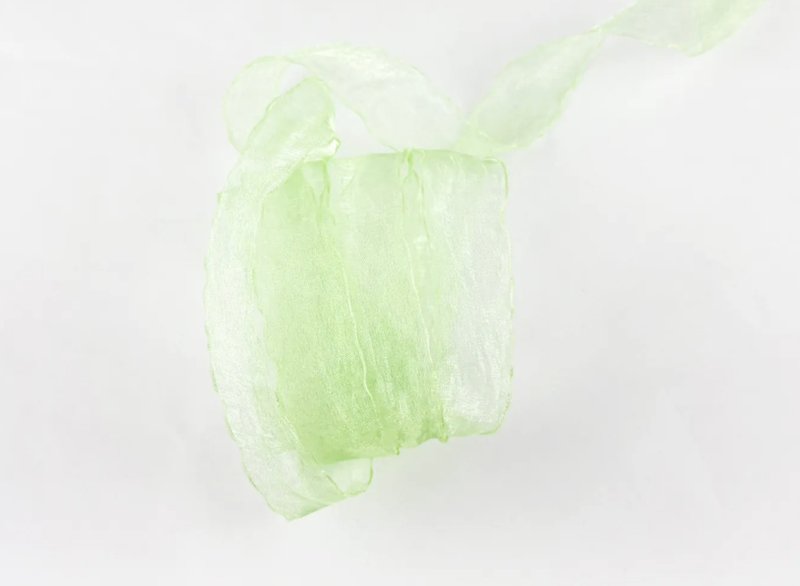 卷边薄光网纱22mm 50码/日本限定色 千草薄荷色/Outlet - 包装材料 - 聚酯纤维 绿色