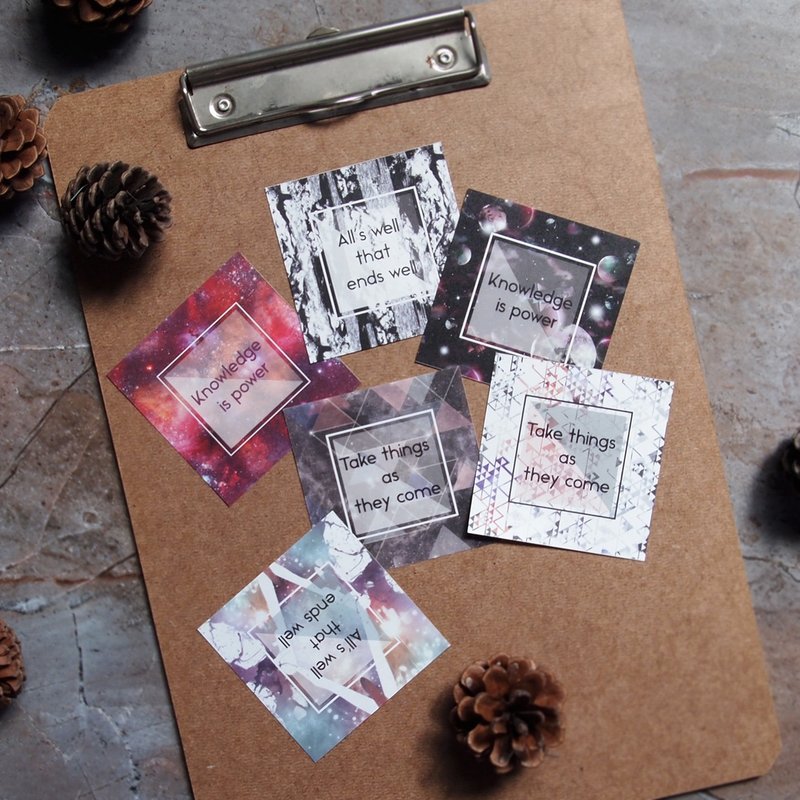 2816 自我风格系列贴纸 / 影响力次方系列 (6入) - 贴纸 - 纸 多色