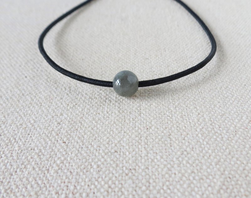 本命年【幸运石】冰乌鸡翡翠弹力绳手链TSD13*招财、开运、防小人 - 手链/手环 - 宝石 多色