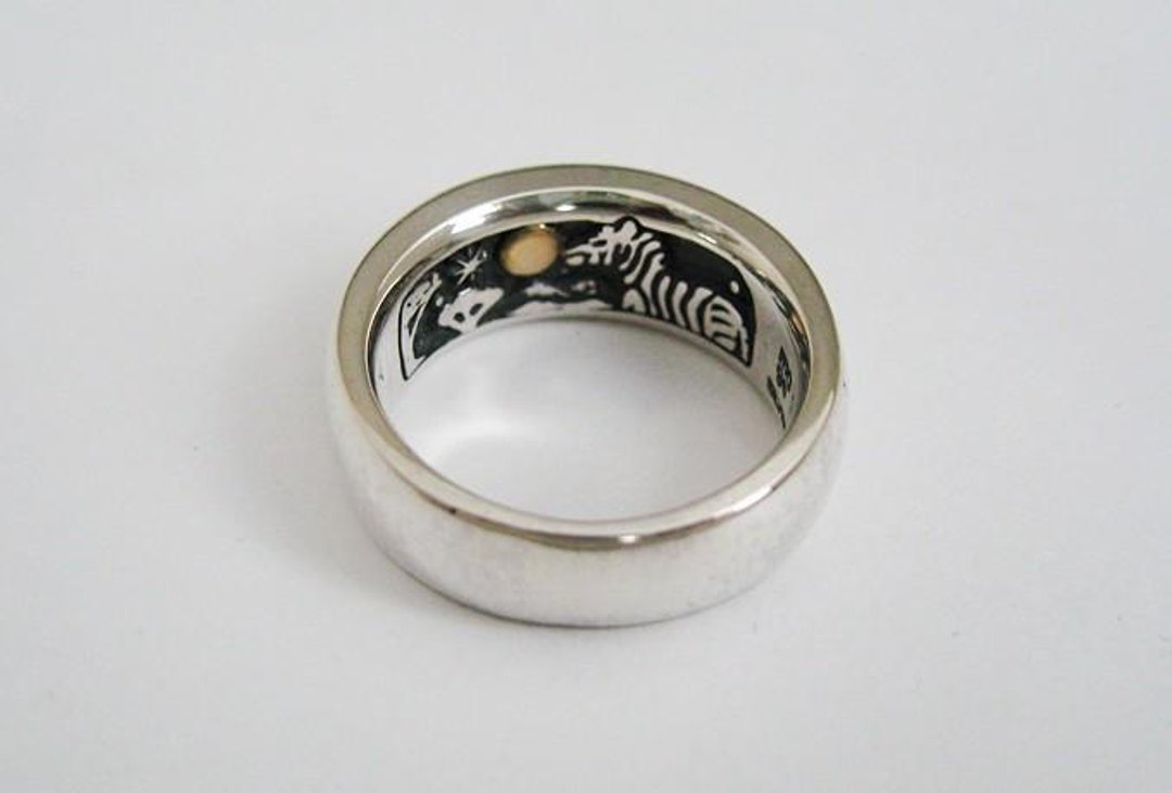 I was looking at the same moon - zebra - Silver ring - 戒指 - 其他金属 银色