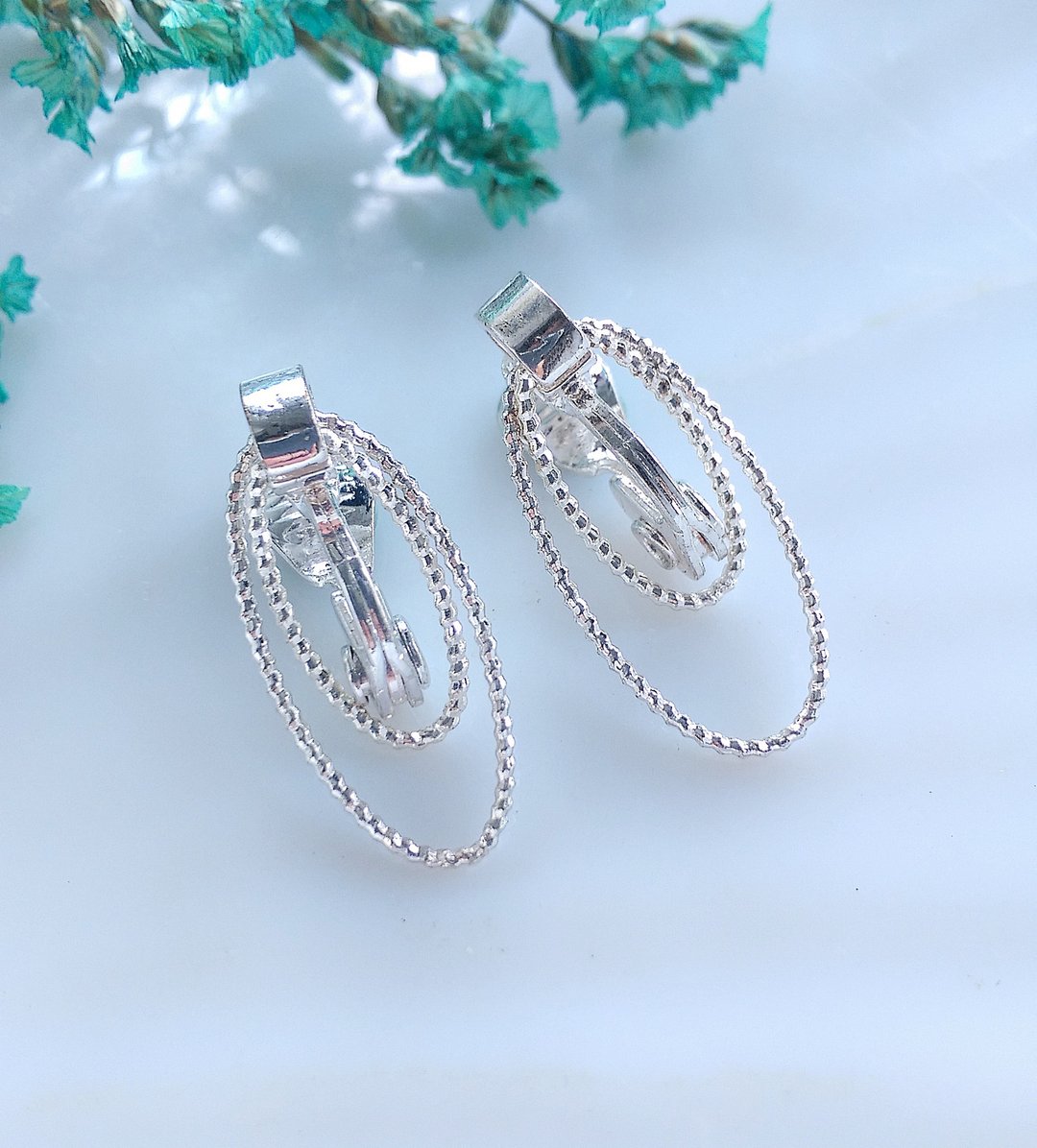 Vintage Jewelry 西洋古董饰品 NWH 银色调 夹式耳环 - 耳环/耳夹 - 其他金属 金色