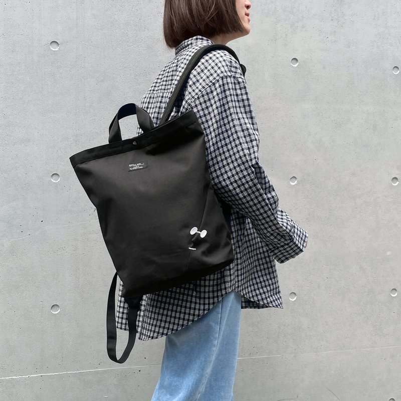 【Mr. Backpack】两用双肩包 共 4 色 - 后背包/双肩包 - 其他人造纤维 黑色