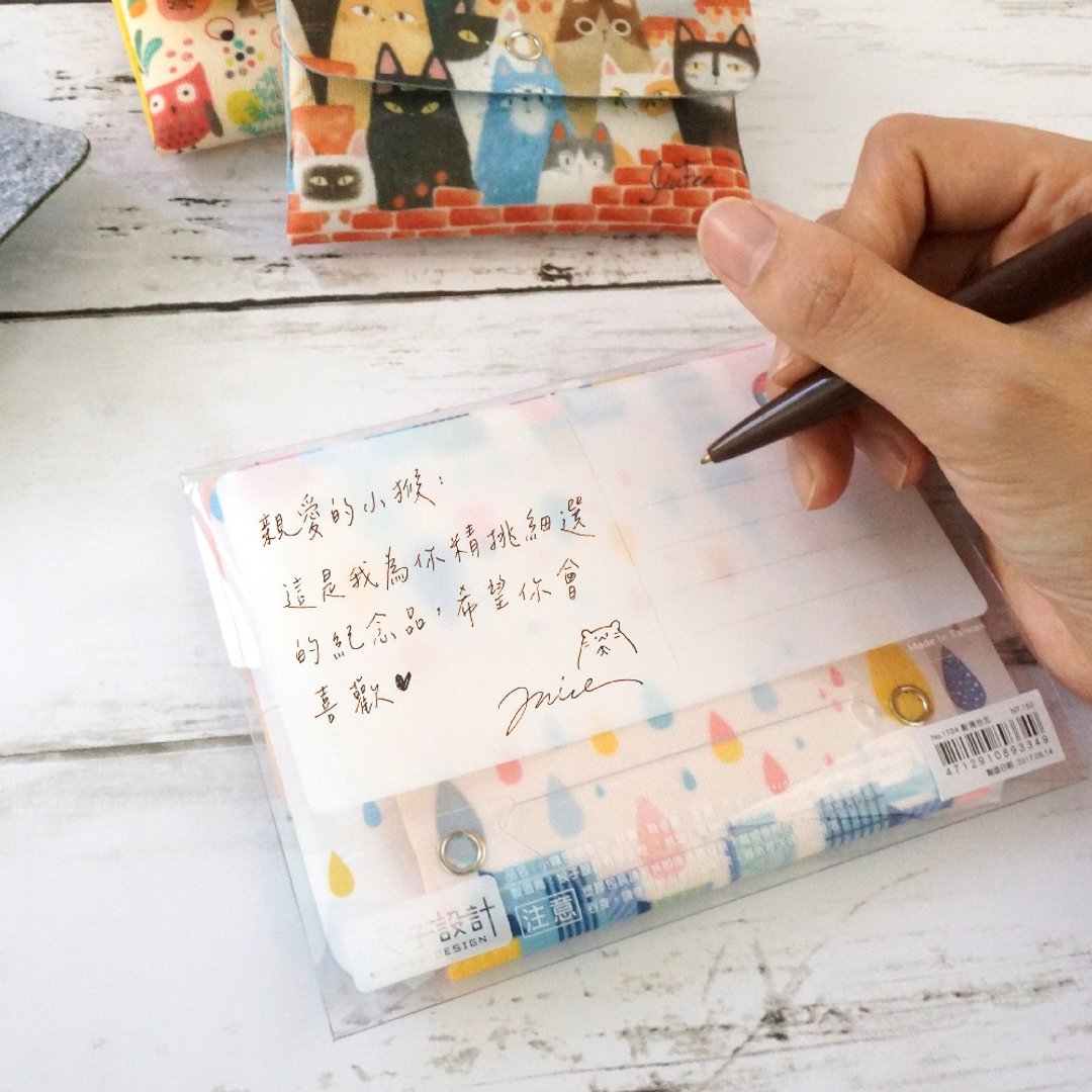 【小钱包明信片】DIY 可拆式创意钱包 卡片套 - 零钱包 - 聚酯纤维 多色