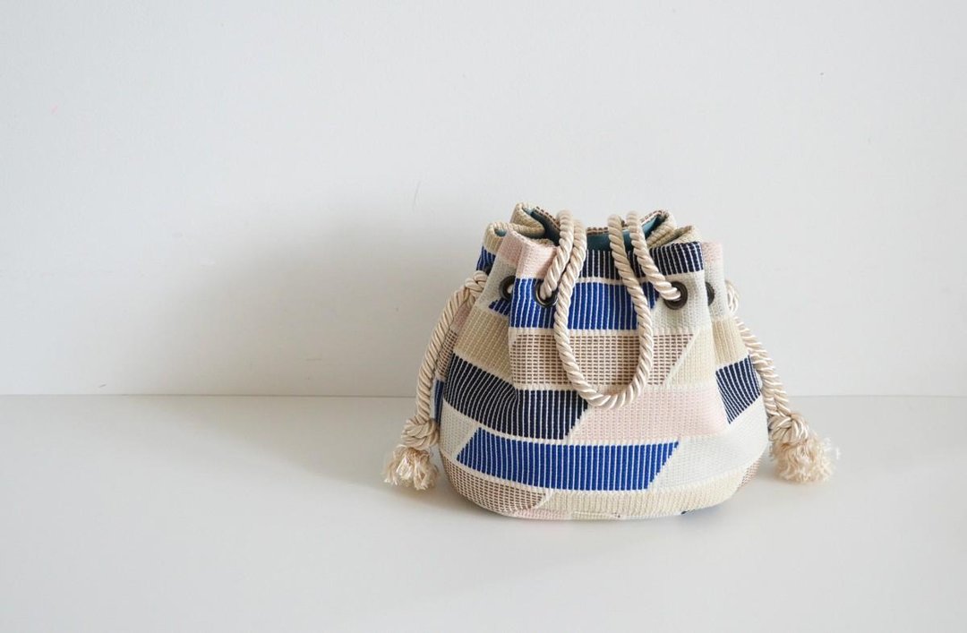 New work! DUTEL jacquard block marine bag - 侧背包/斜挎包 - 棉 卡其色