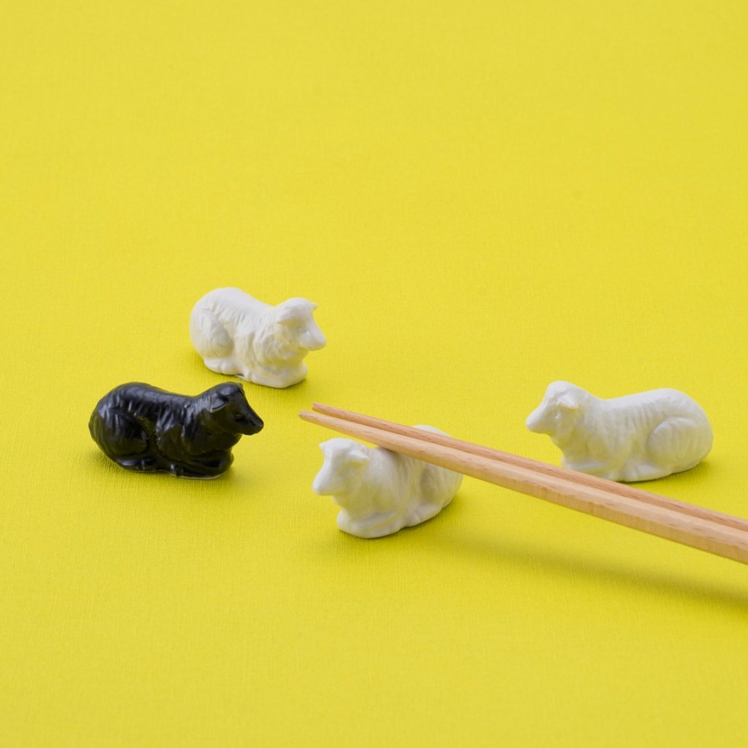 蝴蝶 陶瓷筷架 5入组 - 筷子/筷架 - 瓷 多色