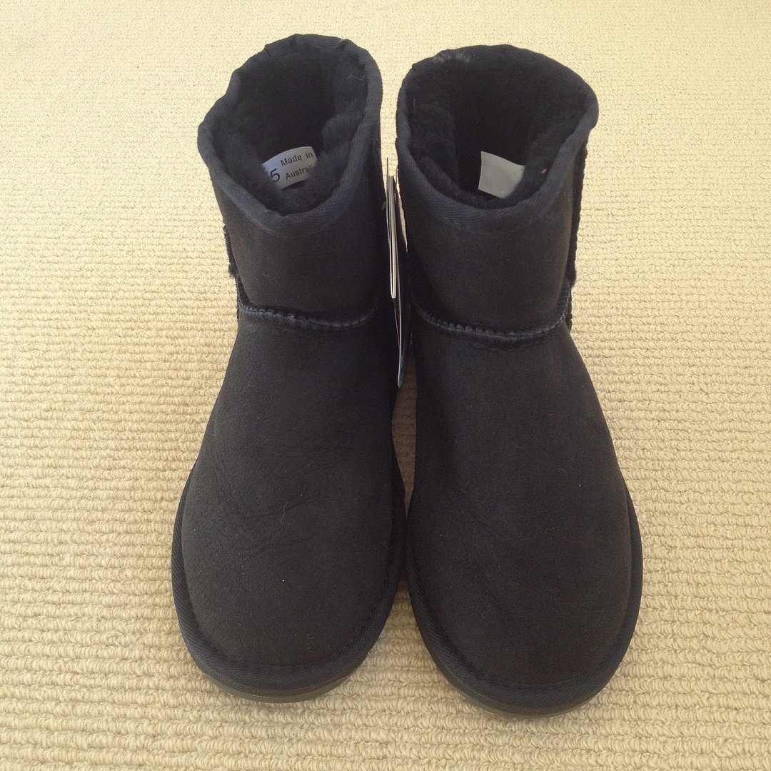 UGG Shearers Classic mini Black - 室内拖鞋 - 真皮 黑色