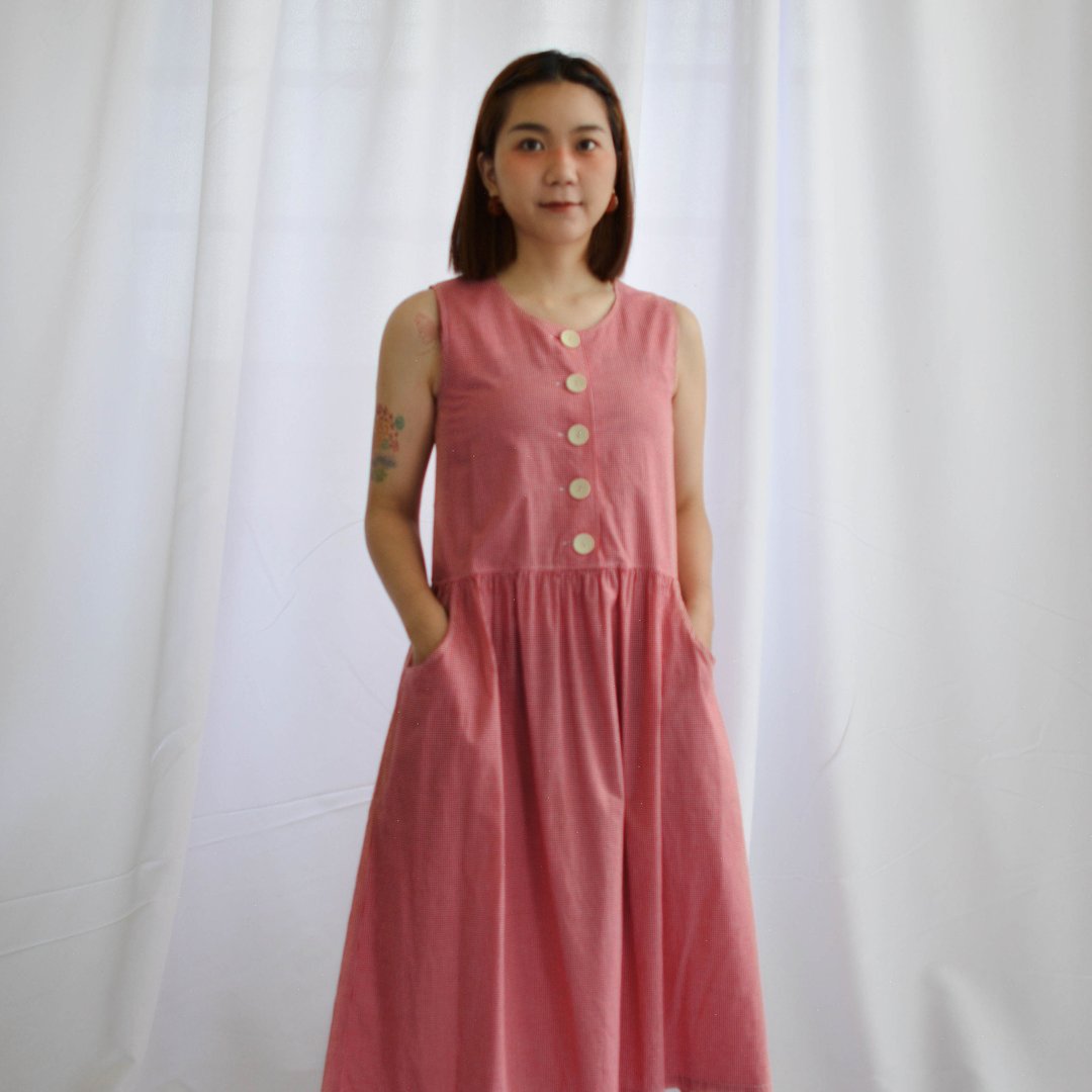 小莲 |  古着短袖洋服 - 洋装/连衣裙 - 其他材质 多色