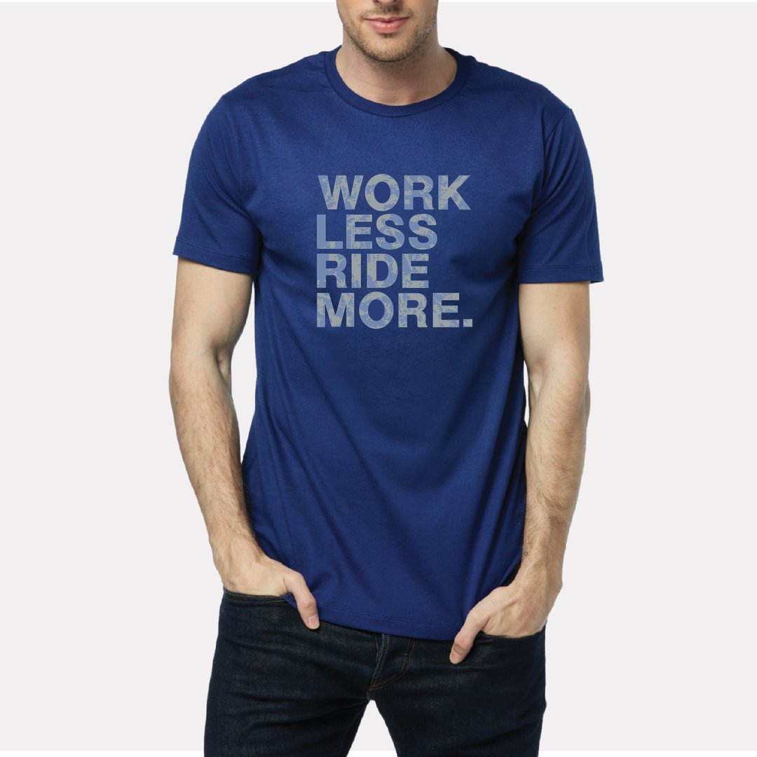 Adult T-shirt : WORK LESS RIDE MORE  (2 colors) - 男装上衣/T 恤 - 棉．麻 