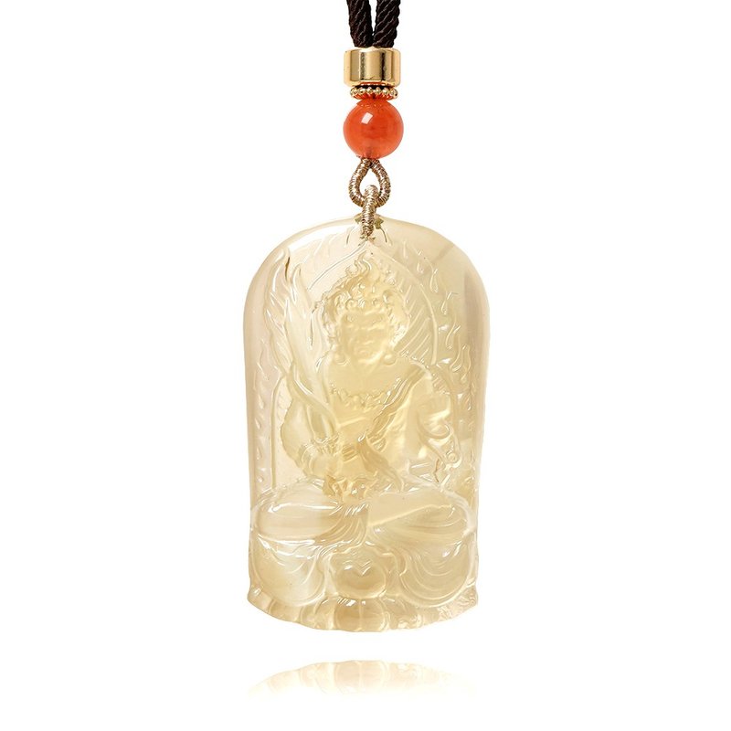 【正佳珠宝】黄水晶 顶级极净浓黄 不动明王 39.9g 黄水晶吊坠 - 项链 - 半宝石 多色