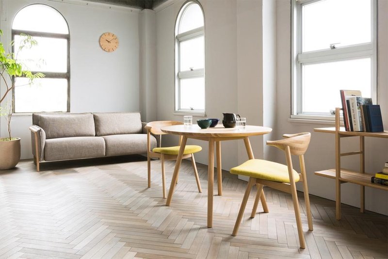 旭川家具 匠工艺 yamanami YT2 圆形餐桌 - 餐桌/书桌 - 木头 咖啡色