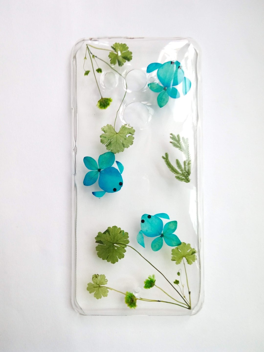 Annys workshop手作押花手机保护壳,HTC U11 plus, 现货 - 手机壳/手机套 - 塑料 蓝色
