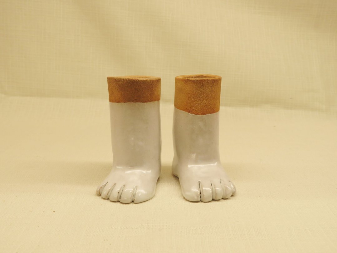 脚牙刷架 - 卫浴用品 - 陶 白色